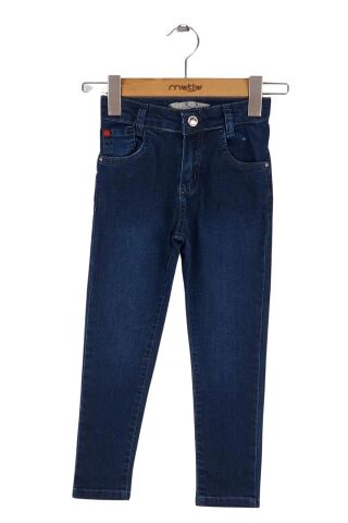 Mutlu Kids Kız Bebek Çocuk Kot Pantolon Koyu Mavi - 5 Yaş