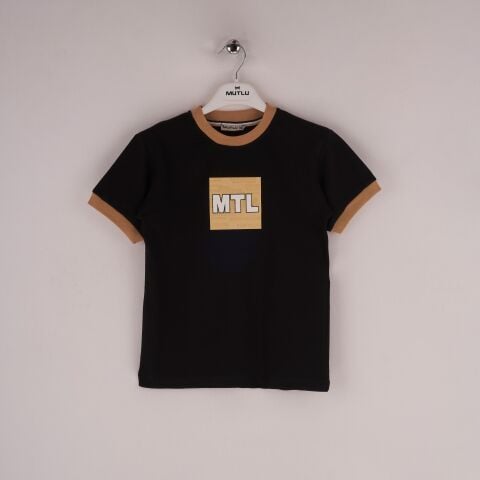 Mutlu Kids Kısa Kollu Erkek Çocuk Tişört Siyah - 3 Yaş