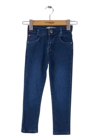 Mutlu Kids Kız Bebek Çocuk Kot Pantolon ORTA MAVİ - 3 Yaş