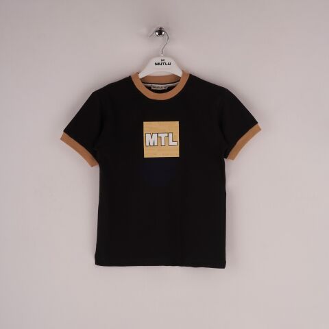 Mutlu Kids Kısa Kollu Erkek Çocuk Tişört Siyah - 5 Yaş