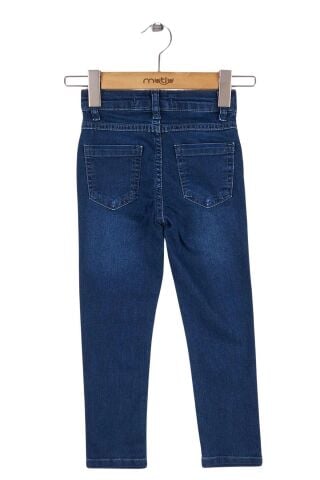 Mutlu Kids Kız Bebek Çocuk Kot Pantolon ORTA MAVİ - 1 Yaş