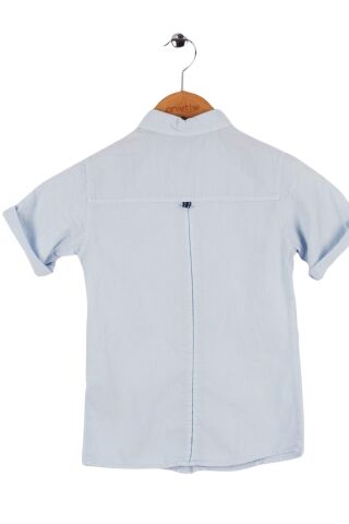Mutlu Kids Kısa Kollu Erkek Çocuk Gömlek BEBE MAVİ - 1 Yaş