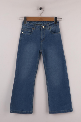 Mutlu Kids Wide Leg Kız Çocuk Pantolon Açık Mavi - 8 Yaş