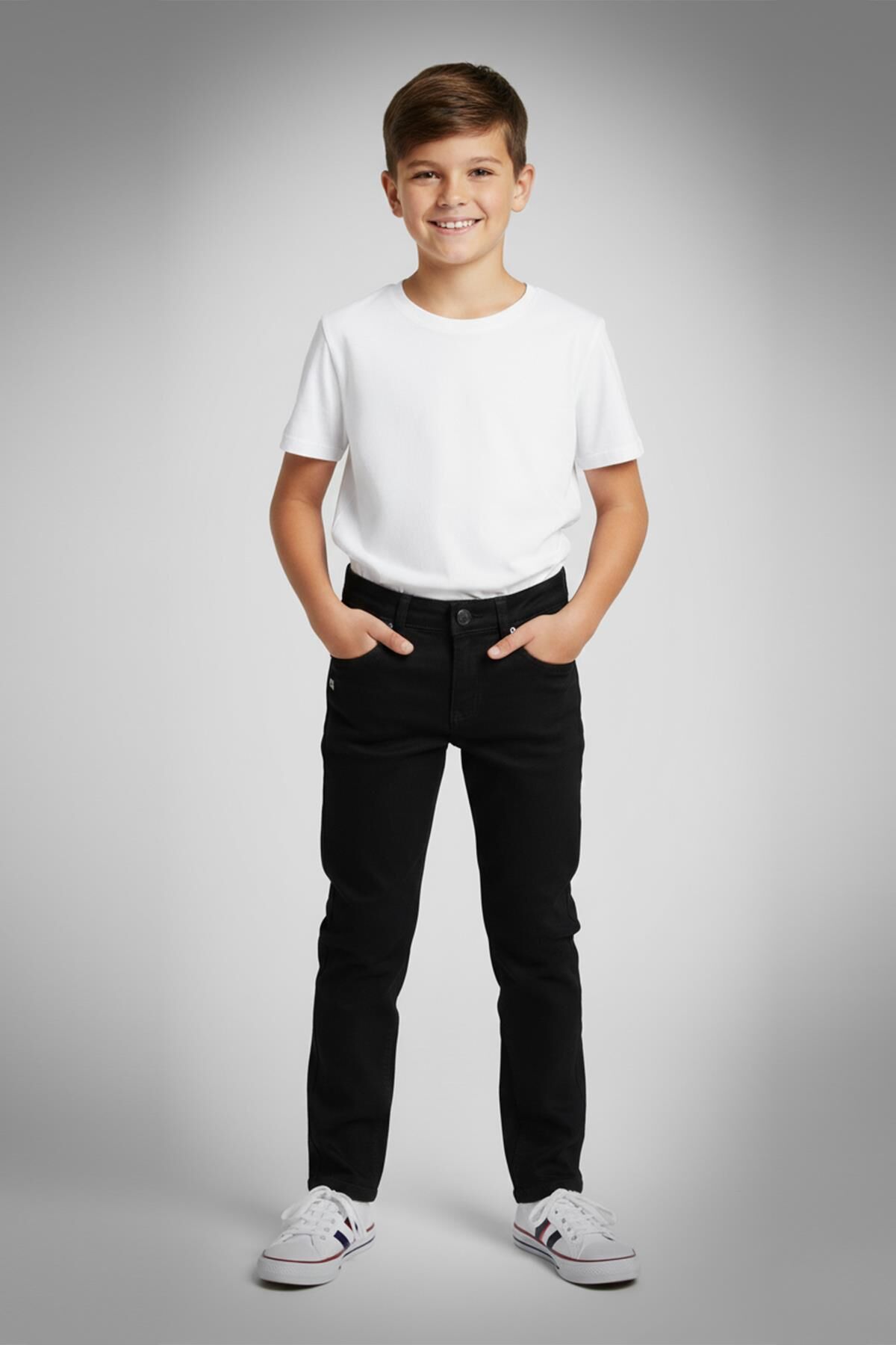 Mutlu Kids Erkek Çocuk Denim Pantolon Siyah - 7 Yaş