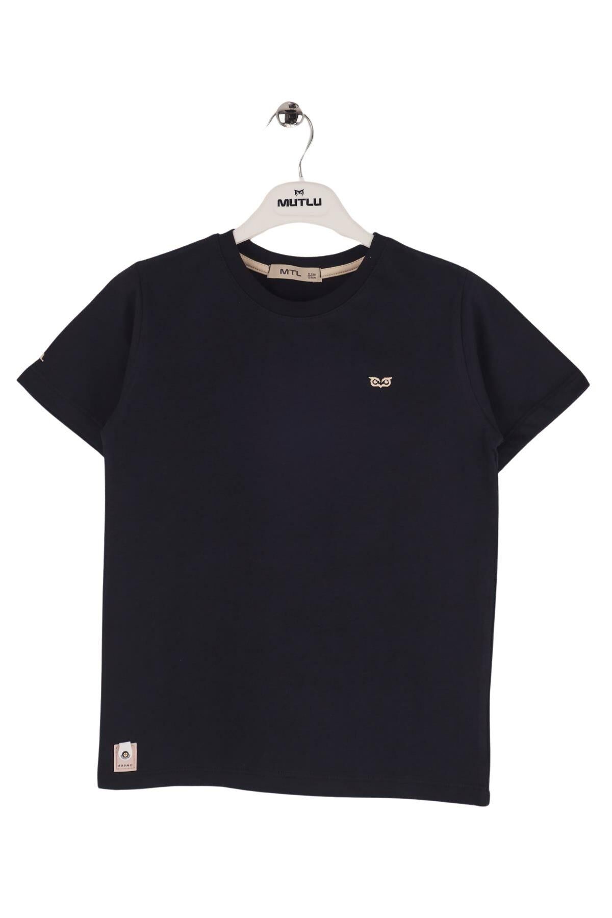 Mutlu Kids Bisiklet Yaka Kısa Kollu Erkek Çocuk Tişört Siyah - 5 Yaş