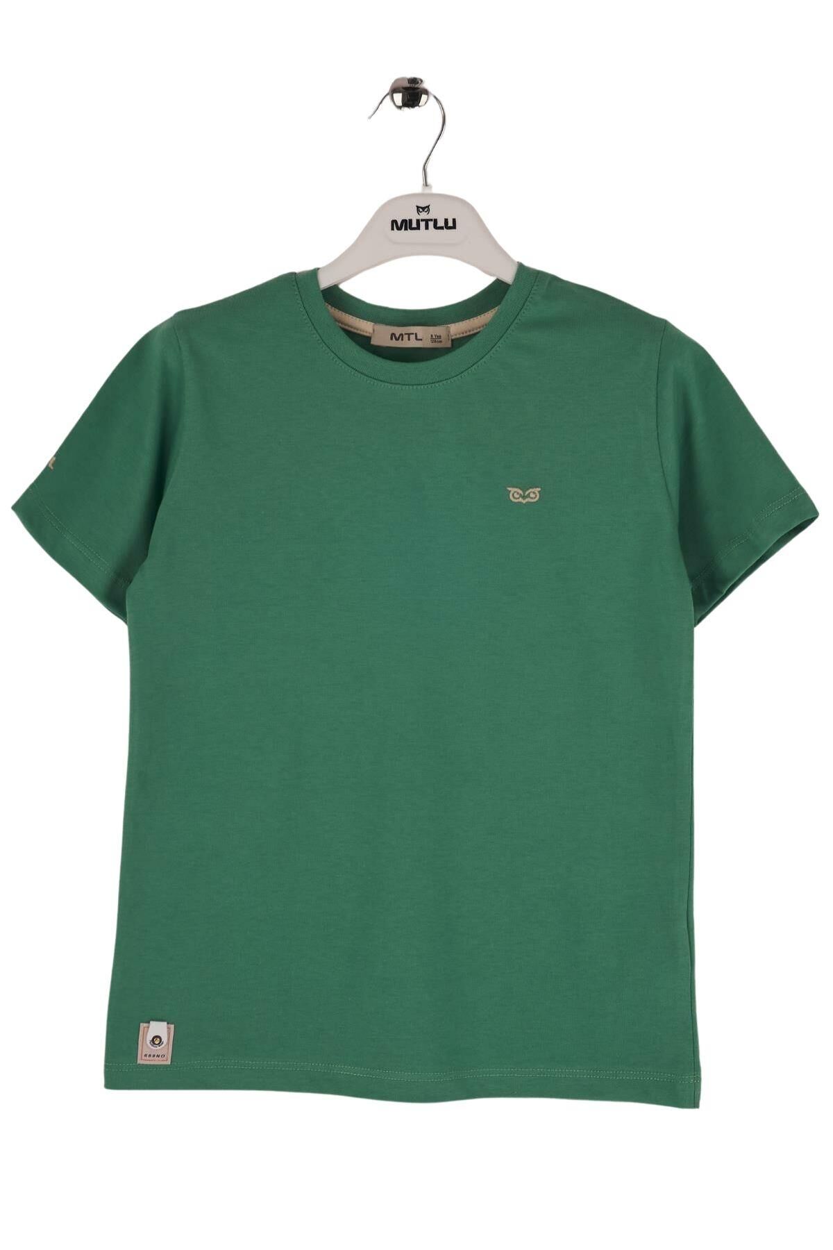 Mutlu Kids Bisiklet Yaka Kısa Kollu Erkek Çocuk Tişört ÇAĞLA - 13 Yaş