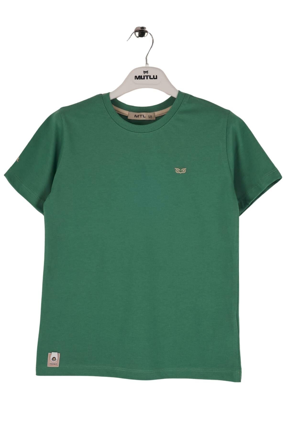 Mutlu Kids Bisiklet Yaka Kısa Kollu Erkek Çocuk Tişört ÇAĞLA - 15 Yaş