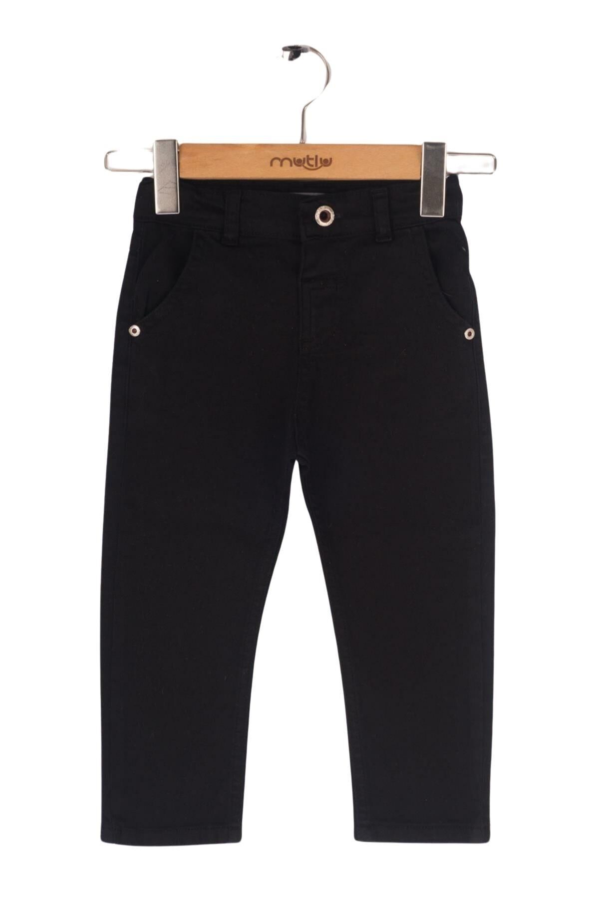 Mutlu Kids Erkek Bebek Denim Pantolon Siyah - 12 Ay