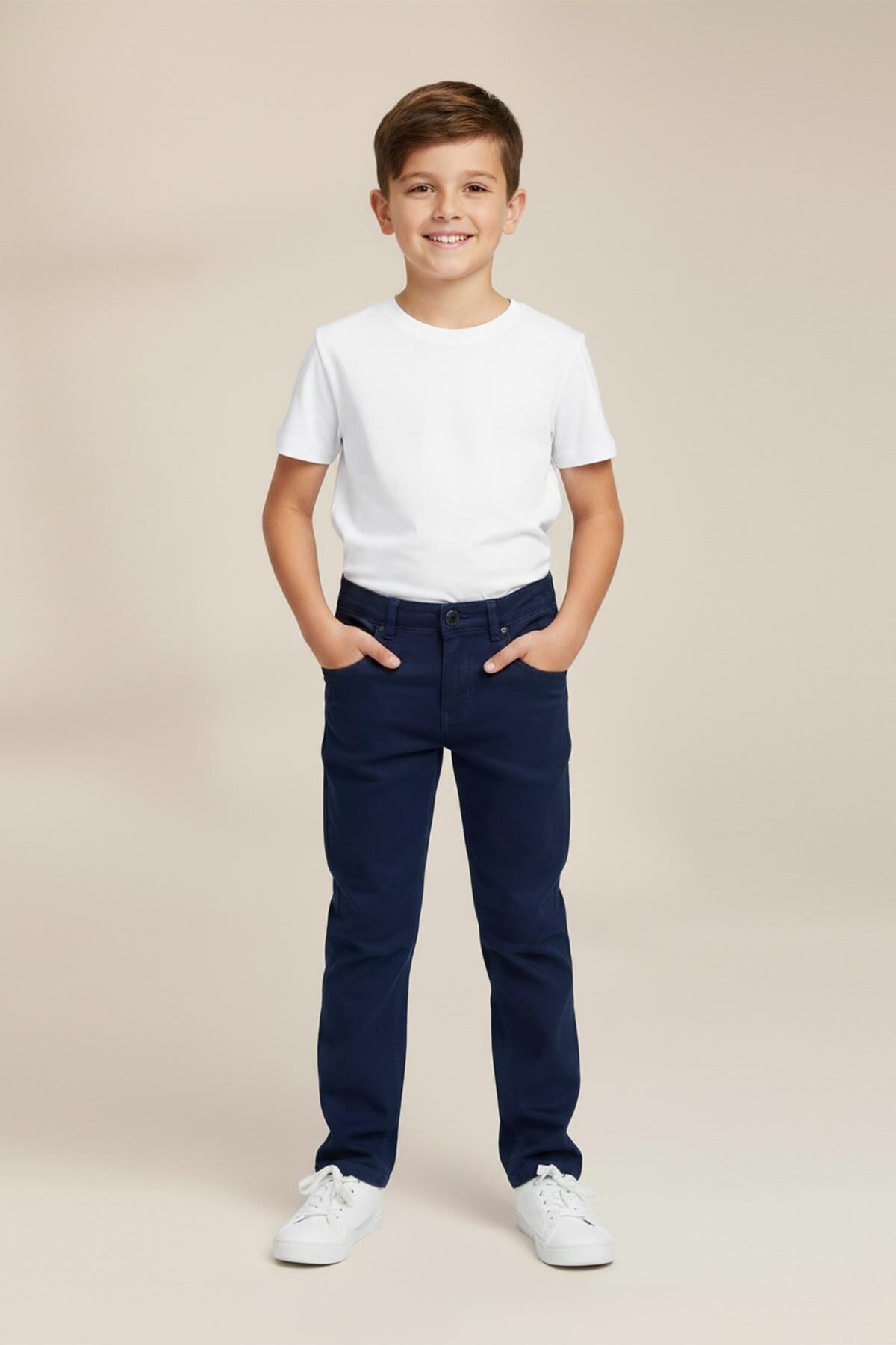 Mutlu Kids Erkek Çocuk Denim Pantolon Lacivert - 8 Yaş