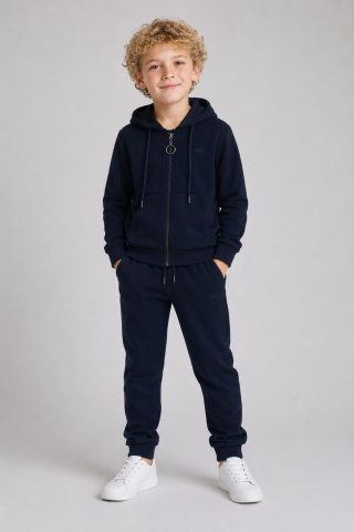 Baykuş Nakışlı Unisex 2'li Takım Lacivert - 6 Yaş