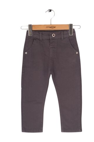 Mutlu Kids Erkek Bebek Denim Pantolon Antrasit - 12 Ay