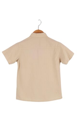 Mutlu Kids Kısa Kollu Erkek Çocuk Gömlek Beyaz - 11 Yaş