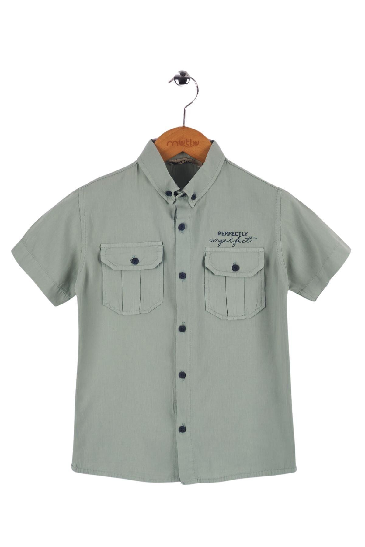 Mutlu Kids Kısa Kollu Erkek Çocuk Gömlek 12 Yaş - ÇAĞLA