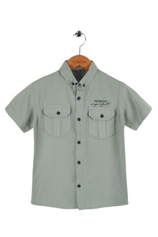 Mutlu Kids Kısa Kollu Erkek Çocuk Gömlek ÇAĞLA - 14 Yaş