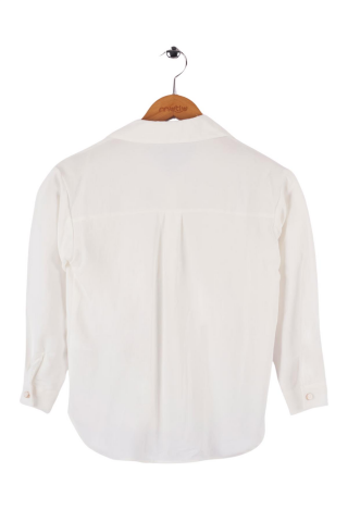 Mutlu Kids Uzun Kollu Kız Çocuk Gömlek Beyaz - 15 Yaş