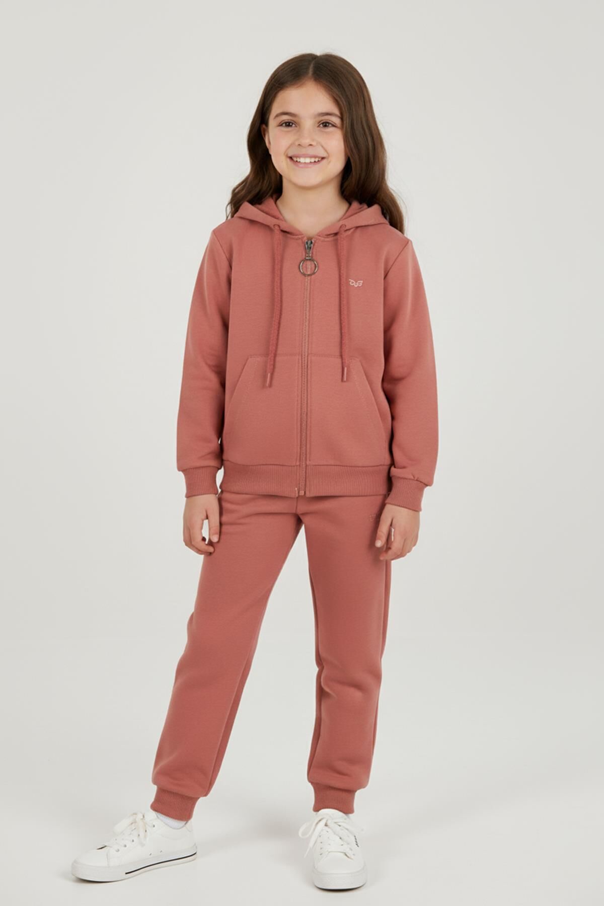 Baykuş Nakışlı Unisex 2'li Takım GÜL - 8 Yaş