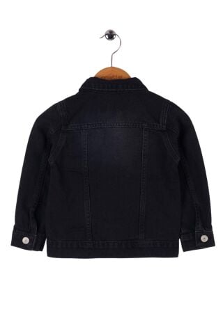 Mutlu Kids Unisex Çocuk Kot Ceket Siyah - 14 Yaş