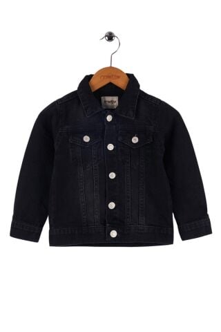Mutlu Kids Unisex Çocuk Kot Ceket Siyah - 15 Yaş