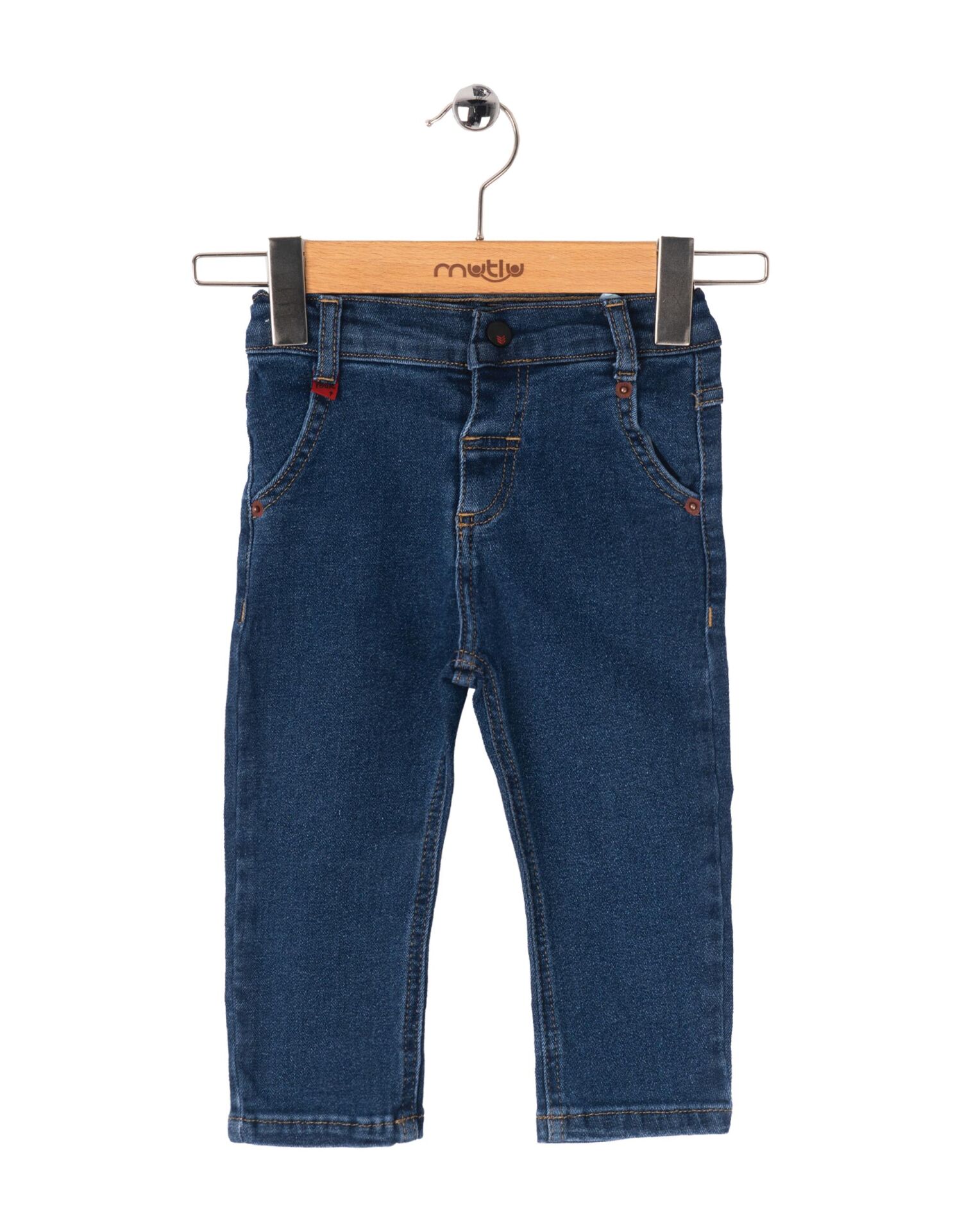 Mutlu Kids Erkek Bebek Kot Pantolon ORTA MAVİ - 24-30 Ay