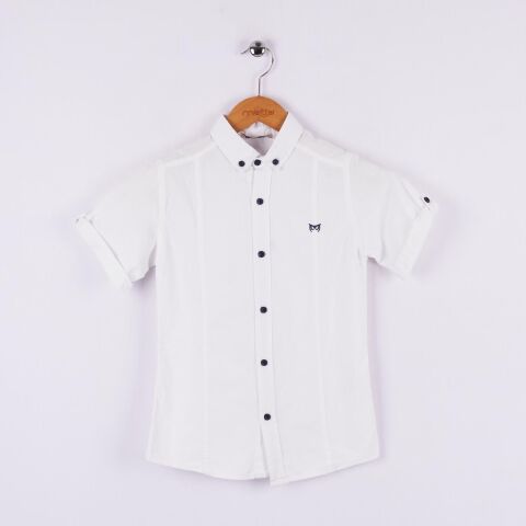 Mutlu Kids Kısa Kollu Erkek Çocuk Gömlek