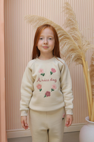 SÜZENE NAKIŞLI KIZ TAKIM Pembe - 6 Yaş