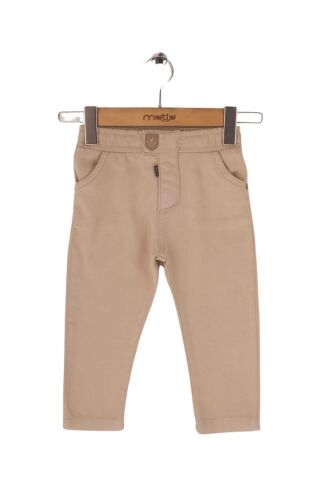 Mutlu Kids Beli Lastikli Erkek Bebek Gabardin Pantolon Bej - 18-24 Ay