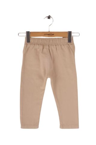 Mutlu Kids Beli Lastikli Erkek Bebek Gabardin Pantolon Bej - 18-24 Ay