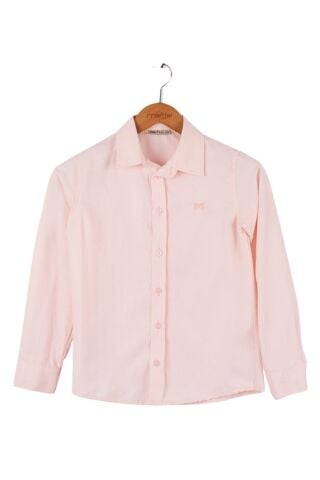 Mutlu Nakışlı Erkek Uzun Kol Gömlek Pudra - 14 Yaş