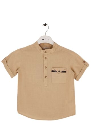 Mutlu Kids Hakim Yaka Kısa Kollu Erkek Çocuk Gömlek