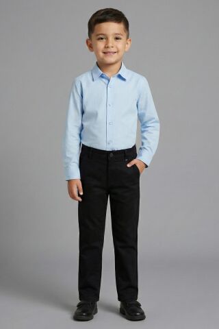 Mutlu Kids Erkek Çocuk Gabardin Pantolon Siyah - 12 Yaş