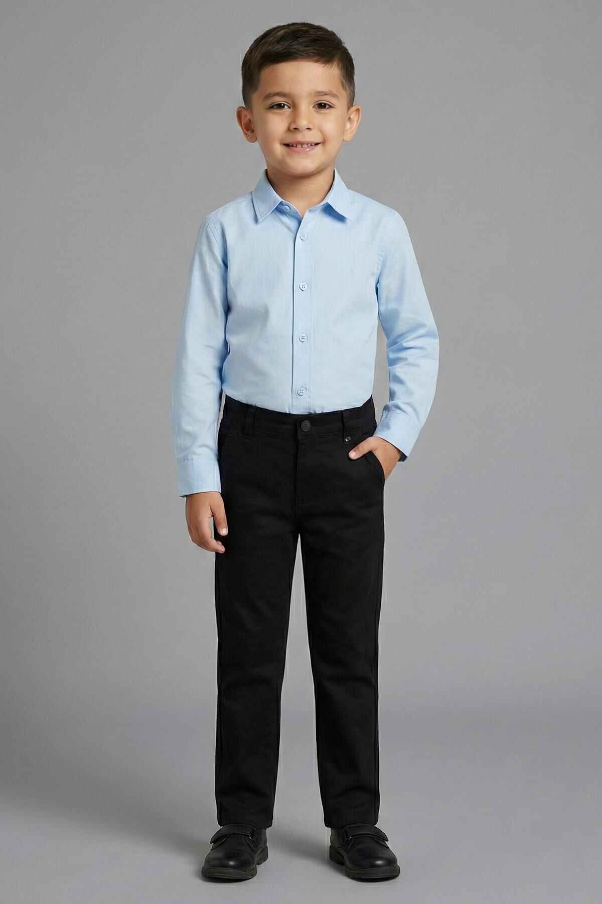 Mutlu Kids Erkek Çocuk Gabardin Pantolon Siyah - 15 Yaş