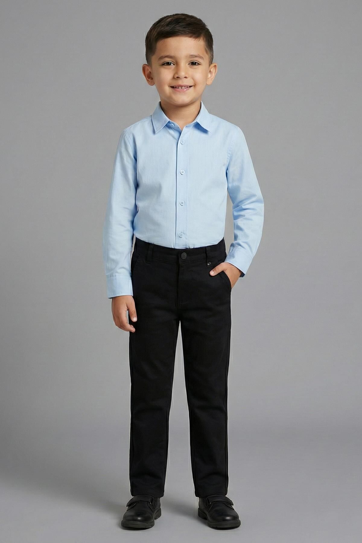 Mutlu Kids Erkek Çocuk Gabardin Pantolon Siyah - 15 Yaş