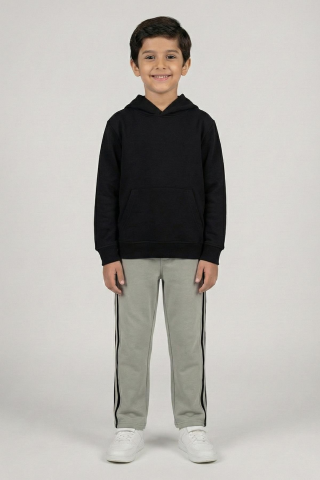 ÇİZGİLİ ERKEK EŞOFMAN ALT Gri - 8 Yaş