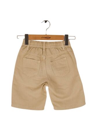 Mutlu Kids Erkek Çocuk Bermuda Şort Bej - 7 Yaş