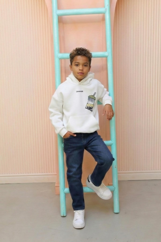 CEP PARÇASI DETAYLI ERKEK KOT PANTOLON ORTA MAVİ - 9 Yaş