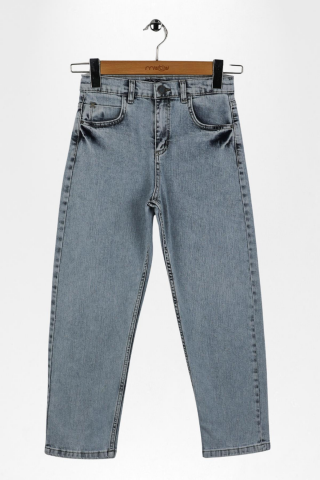 CEP PARÇASI DETAYLI ERKEK KOT PANTOLON AÇIK MAVİ KAR - 9 Yaş