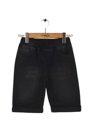 Mutlu Kids Beli Lastikli Erkek Çocuk Kot Kapri Şort