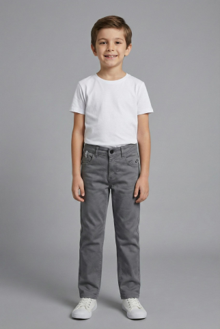 Mutlu Kids Erkek Çocuk Gabardin Pantolon Antrasit - 8 Yaş