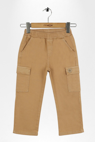 Kargo Cepli Erkek Gabardin Pantolon Bej - 8 Yaş
