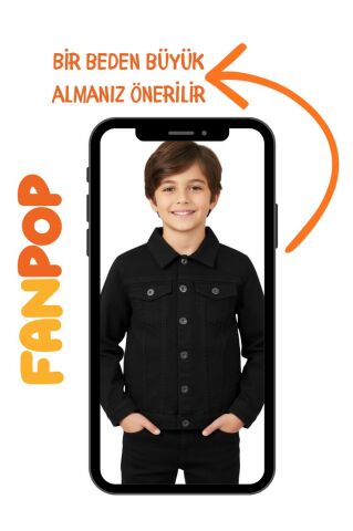 Mutlu Kids Erkek Çocuk Denim Ceket Bej - 9 Yaş