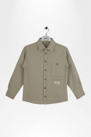 Armürlü Erkek Gömlek Beyaz - 9 Yaş