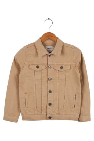 Mutlu Kids Erkek Çocuk Denim Ceket CAMEL - 10 Yaş