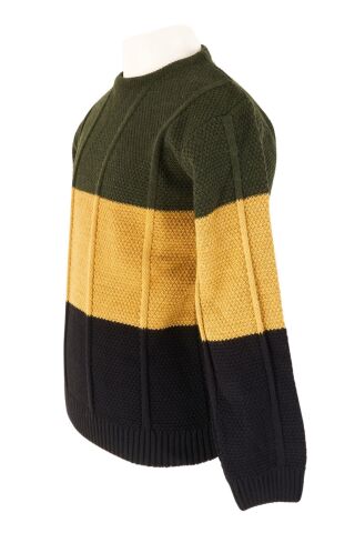 Mutlu Kids Renk Bloklu Erkek Çocuk Kazak Lacivert - 9-10 Yaş