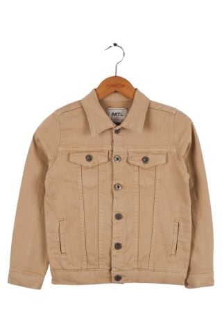 Mutlu Kids Erkek Çocuk Denim Ceket CAMEL - 7 Yaş