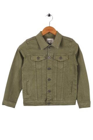 Mutlu Kids Erkek Çocuk Denim Ceket Haki - 1 Yaş