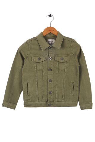 Mutlu Kids Erkek Çocuk Denim Ceket Haki - 3 Yaş