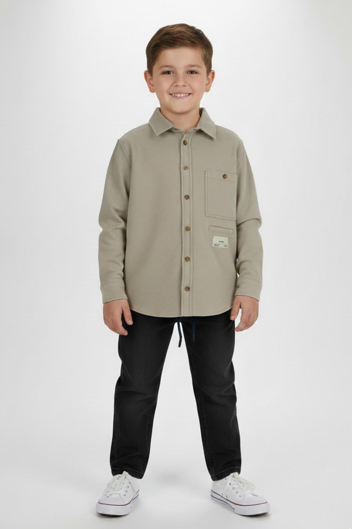 Armürlü Erkek Gömlek TAŞ - 8 Yaş