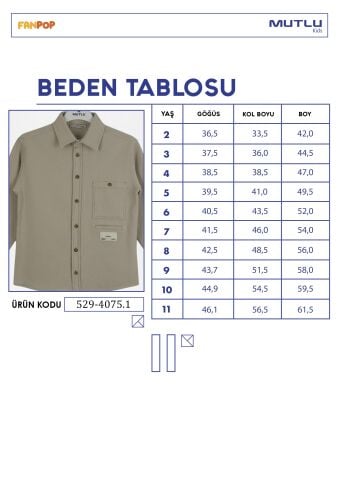 Armürlü Erkek Gömlek TAŞ - 8 Yaş