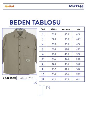 Armürlü Erkek Gömlek TAŞ - 8 Yaş