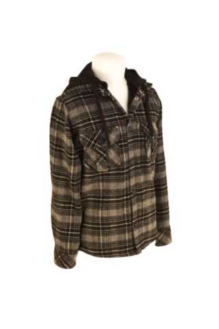 Mutlu Kids Kapüşonlu Kürk Astarlı Ekoseli Kalın Erkek Çocuk Gömlek Gri - 3 Yaş